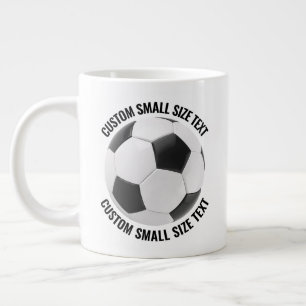 Taza De Café Gigante Taza de fútbol gigante con texto personalizado de
