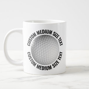 Taza De Café Gigante Taza de golf gigante con texto personalizado de ta
