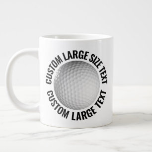 Taza De Café Gigante Taza de Golf Gigante de Texto Personalizado de Gra