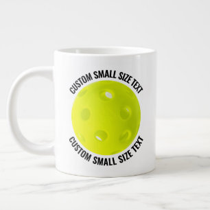 Taza De Café Gigante Taza de pickleball gigante con texto personalizado