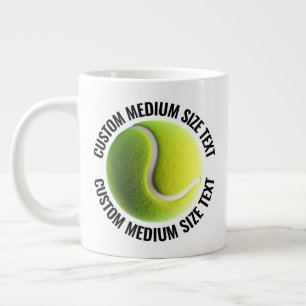 Taza De Café Gigante Taza de tenis gigante con texto personalizado de t