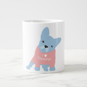 Taza De Café Gigante Taza del café express del bulldog francés