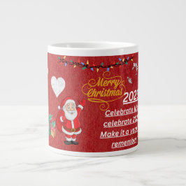 Taza De Café Gigante “Taza Feliz Año Nuevo 2026 – Celebra con Brillo 