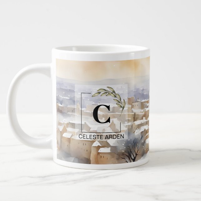 Taza De Café Gigante Taza gigante Bethlehem in Snow – Sereno (Izquierda)