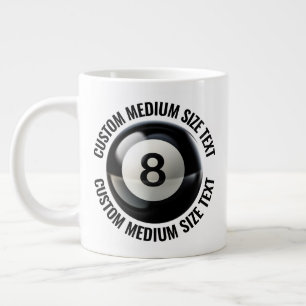 Taza De Café Gigante Taza gigante de 8 bolas con texto personalizado de