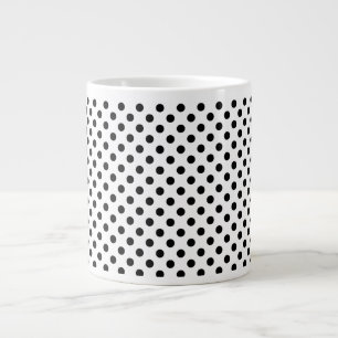 Taza De Café Gigante Taza gigante de lunares negros