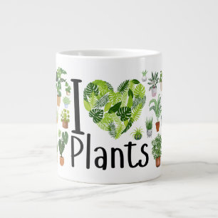 Taza De Café Gigante Taza gigante 'Me encantan las plantas'