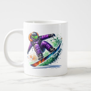 Taza De Café Gigante Taza gigante para snowboarder 