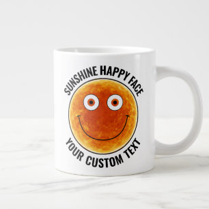 Taza De Café Gigante Taza gigante personalizada con cara feliz de sol