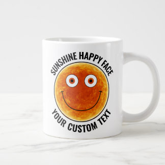 Taza De Café Gigante Taza gigante personalizada con cara feliz de sol