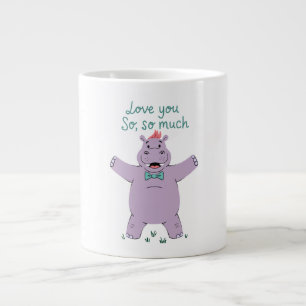 Taza De Café Gigante Te Ama Hipopótamo Tanto