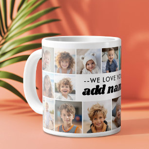 Taza De Café Gigante Te Amamos Abuela - Collage de 23 Fotos