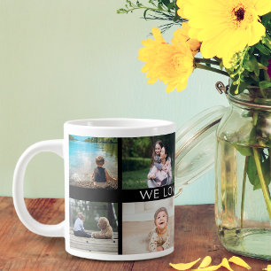 Taza De Café Gigante Te Amamos Abuela Colografo de Fotos Personalizado