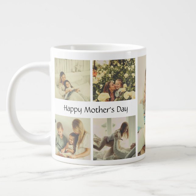 Taza De Café Gigante Te amamos mamá - Feliz Día de la Madre (Izquierda)