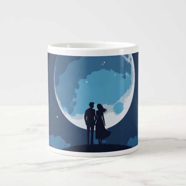 Taza De Café Gigante Te amo a la luna (Frente)