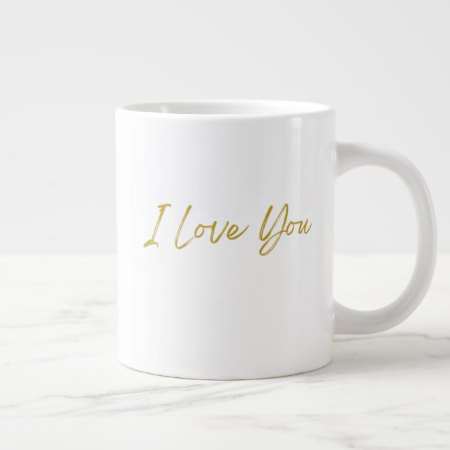 Taza De Café Gigante Te amo Jumbo 20oz Mug (Derecha)