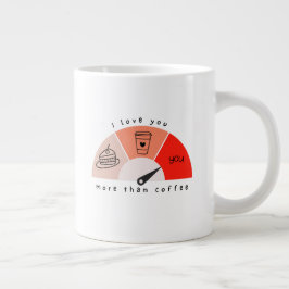 Taza De Café Gigante Te amo más que café San Valentín