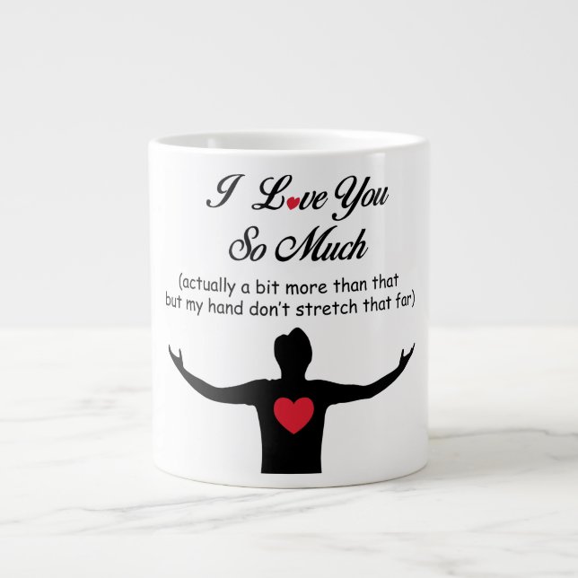 Taza De Café Gigante Te Amo Mucho (Frente)