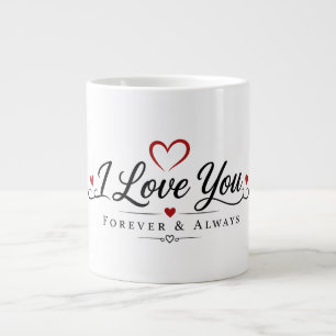 Taza De Café Gigante Te Amo Por Siempre & Siempre
