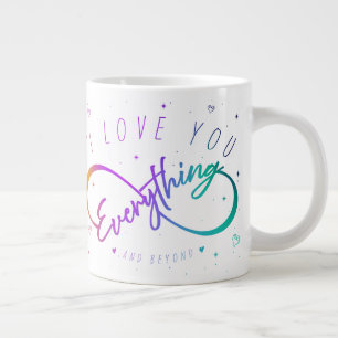 Taza De Café Gigante Te Amo Todo Y Más Allá (Amar A Los Mugs)