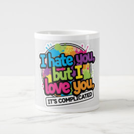Taza De Café Gigante Te Odio Pero Te Amo Sticker