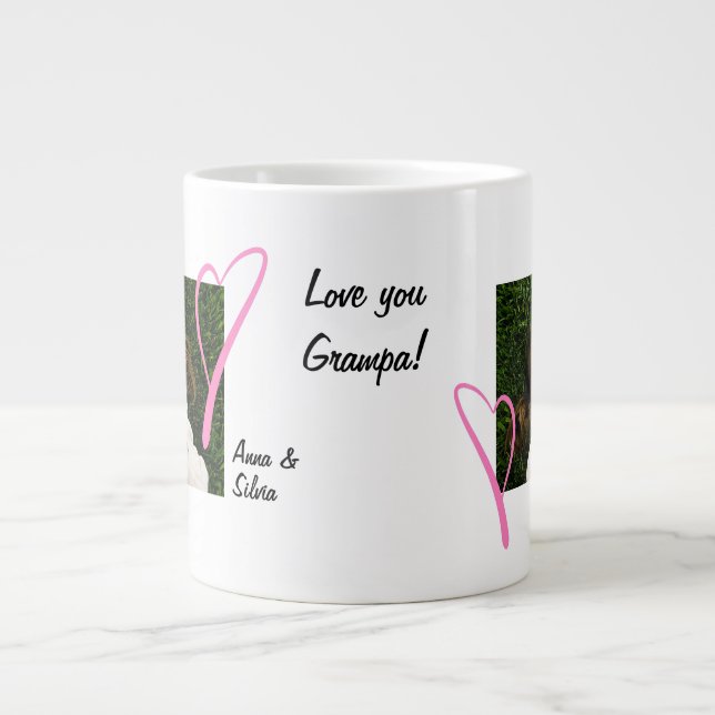 Taza De Café Gigante ¡Te quiero Grampa! (Frente)