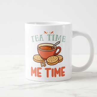 Taza De Café Gigante Tea Time is Me Time Relaxing Tea Lover