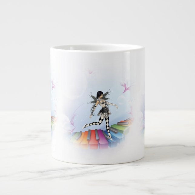 Taza De Café Gigante Teclado musical Faerie Vignette (Frente)