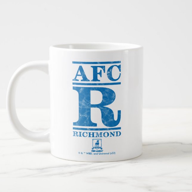 Taza De Café Gigante Ted Lasso | AFC R Richmond Text Logo (Izquierda)