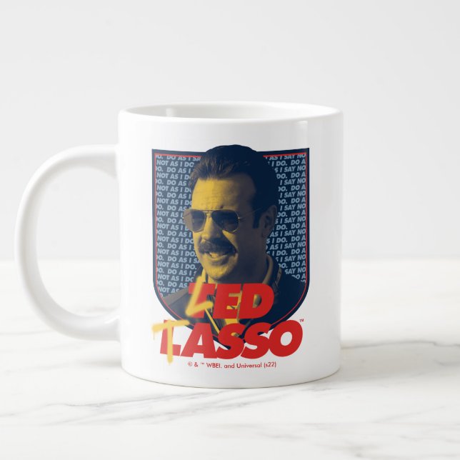 Taza De Café Gigante Ted Lasso | Led Tasso Badge (Izquierda)
