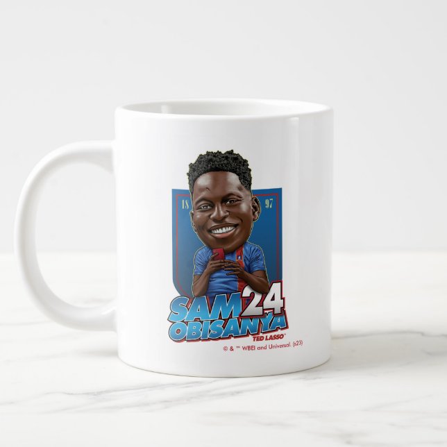 Taza De Café Gigante Ted Lasso | Sam Obisanya Bobblehead (Izquierda)