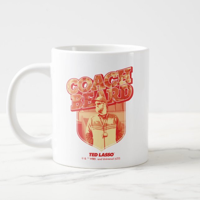 Taza De Café Gigante Ted Lasso | Tarjeta de barba de autocar (Izquierda)