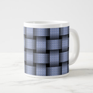 Taza De Café Gigante Tejido de Canasta Azul Cielo