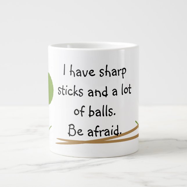 Taza De Café Gigante Tejiendo divertida jarra (Frente)