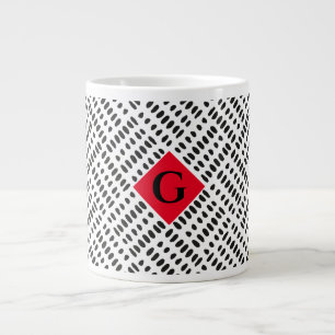 Taza De Café Gigante Tela de barro dálmata moderna Jumbo 20oz