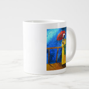 Taza De Café Gigante Tela escocesa verde en el broadwalk 2008