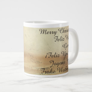 Taza De Café Gigante tema de Navidad con bola de Navidad