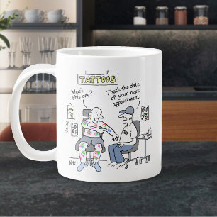 Taza De Café Gigante Tema de Tatuajes Chiste de Tatuador