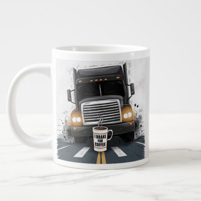 Taza De Café Gigante Tema del freno para camionetas de café (Izquierda)