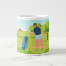Taza De Café Gigante Tema del golf para los golfistas