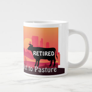 Taza De Café Gigante Tema divertido de vaquero occidental Jubilación fu