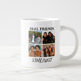 Taza De Café Gigante Temp fotográfico personalizado "Los verdaderos ami