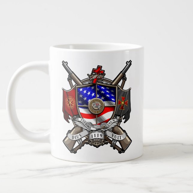 Taza De Café Gigante Templars USA Jumbo 20oz (Izquierda)