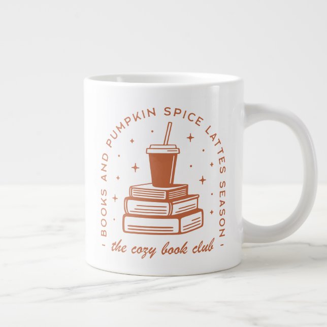 Taza De Café Gigante Temporada de libros y calabazas (Derecha)