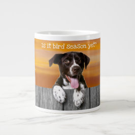 Taza De Café Gigante "Temporada de pájaro" de puntero de Shorthair alem