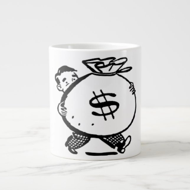 TAZA DE CAFÉ GIGANTE ¿TENGO DINERO? (Frente)