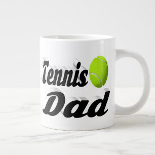 Taza De Café Gigante Tennis Dad medio texto Giant Coffee Mug