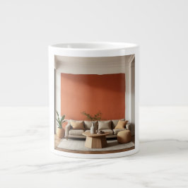 Taza De Café Gigante Terracotta Hue Accent Wall Warm Earthy Muted Tonal