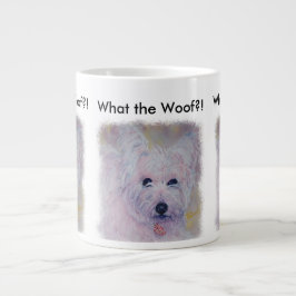 TAZA DE CAFÉ GIGANTE TERRIER WEST HIGHLAND BLANCO