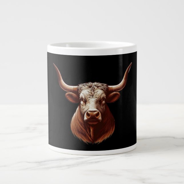 Taza De Café Gigante Texas Longhorn (Frente)